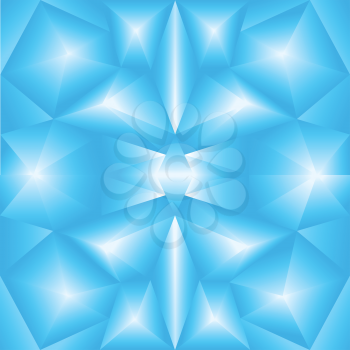 The abstract random triangular blue gradient background