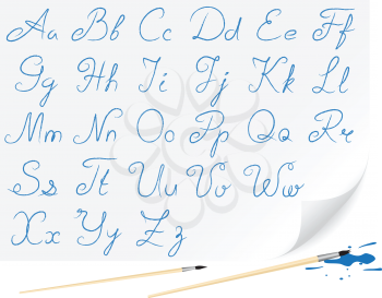 Hand-written font for creation congratulatory inscriptions