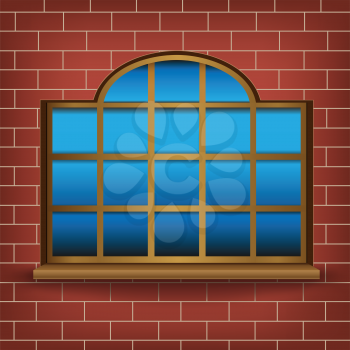 The large wooden window on mesh wall background