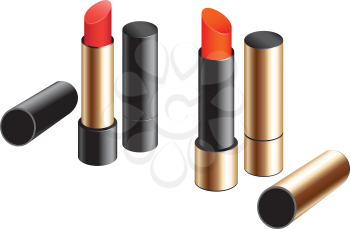 Female exclusive lipstick isolated on a white background