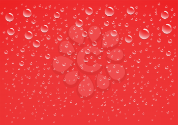 Red drops fall background
