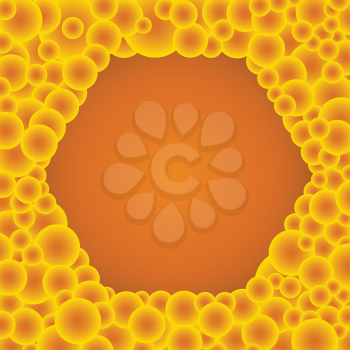 The beautiful simple many buble gradient circles honey symbol