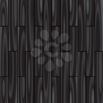 Black parquet background, dark wooden floor texture
