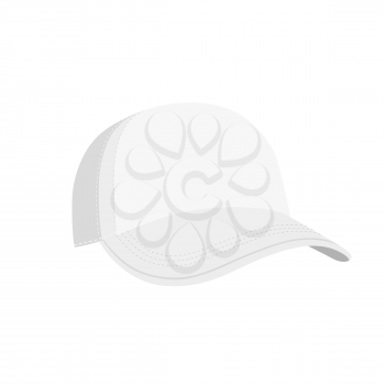 Empty cap template isolated on white backgound. Corporate company or firm headdress