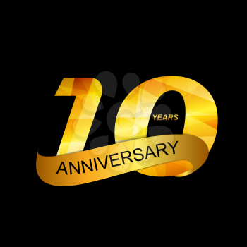 Template Logo 10th Anniversary Vector Illustration EPS10