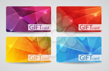 Abstract Beautiful Gift Card Design Set, Vector Illustration. EPS10