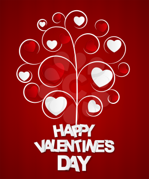 Happy Valentines Day Card. Vector Illustration EPS10