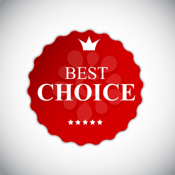 Best Choice Red Label with Ribbon Vector Illustration EPS10