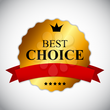 Best Choice Label with Ribbon Vector Illustration EPS10