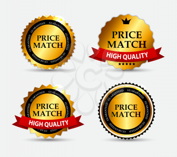 Price Match Label Set Vector Illustration EPS10