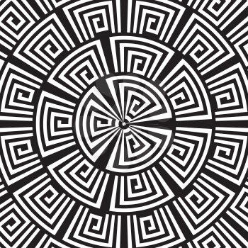 White and Black Hypnotic Background. Vector Illustration EPS10