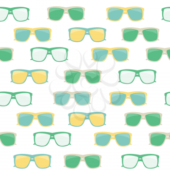 Glasses and Sunglasses Seamless Pattern Vector Illustration EPS10