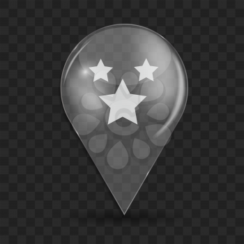 Favourites Glossy Icon. Isolated on Gray Background. Vector Illustration. EPS10