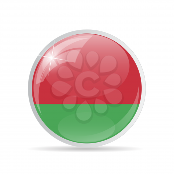 Round Flag Icon Isolated Vector Illustration EPS10