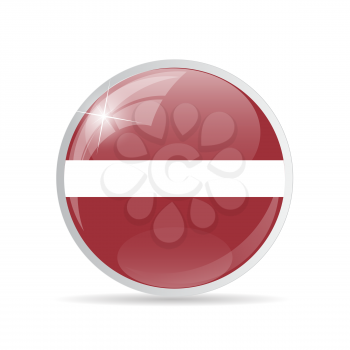 Round Flag Icon Isolated Vector Illustration EPS10