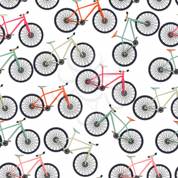 Bicycle Silhouette Seamless Pattern Background. Vector Illustrator. EPS10