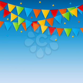 Party Background with Flags Vector Illustration. EPS 10