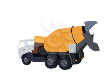 Big Machine Concrete Pump. Vector Illustration. EPS10