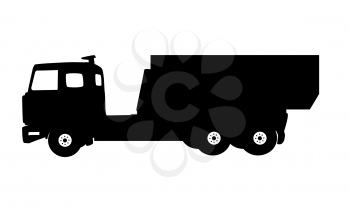 Black Most Car Truck. Vector Illustration. EPS10