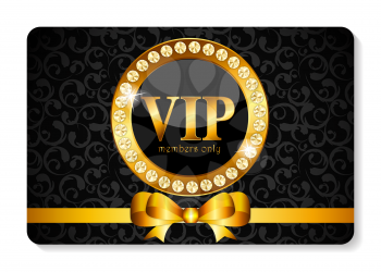 Gold VIP Members Card Vector Illustration EPS10