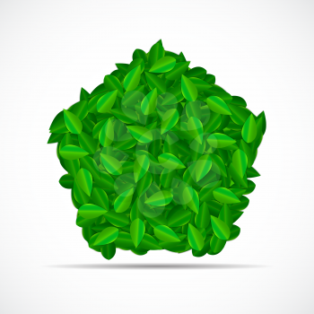 Natural Green Leaves Background. Vector Illustration EPS10