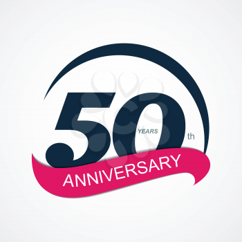 Template Logo 50 Anniversary Vector Illustration EPS10