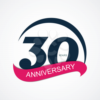 Template Logo 30 Anniversary Vector Illustration EPS10
