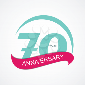 Template Logo 70 Anniversary Vector Illustration EPS10