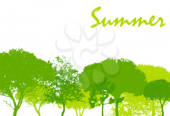 Abstract Summer Natural Background Vector Illustration. EPS10