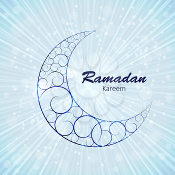 Moon Background for Muslim Community Festival Vector Illustration EPS10