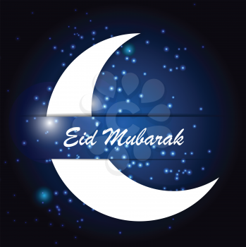 Moon Background for Muslim Community Festival Vector Illustration EPS10