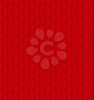 Red Sweater Texture Background. Vector Illustration. EPS10
