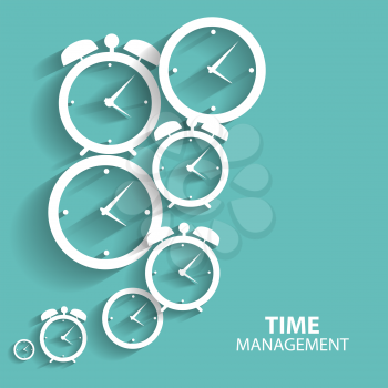 Modern Flat Time Management Vector Icon for Web and Mobile Application