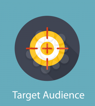 Target Audience Flat Concept Icon Vector Illustration