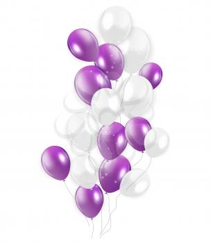 Colored Isolated Balloons Background, Vector Illustration. EPS10