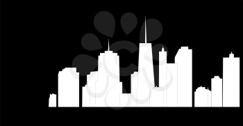 Black vector illustration of cities silhouette. EPS10