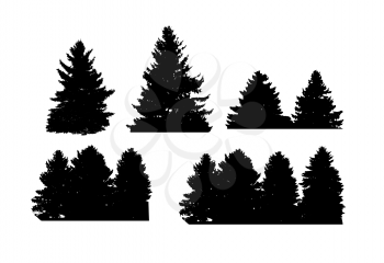 Image of Nature, Tree Silhouette. Vector Illustration EPS10