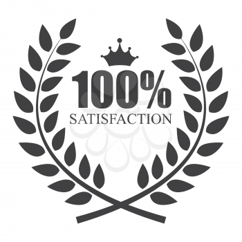 100 % Satisfaction Label Vector Illustration Eps10