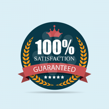 100 % Satisfaction Label Vector Illustration Eps10