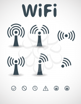 Wi-Fi Transmission of Data. Vector Illustration. EPS10