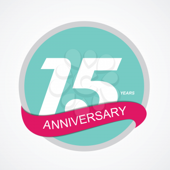 Template Logo 15 Anniversary Vector Illustration EPS10