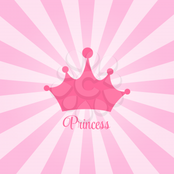 Princess Background with Crown Vector Illustration EPS10