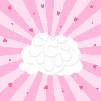 Cloud and Heart Background Vector Illustration EPS10