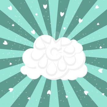 Cloud and Heart Background Vector Illustration EPS10