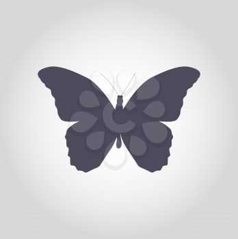 Black Butterfly Icon Silhouette Vector Illustration EPS10