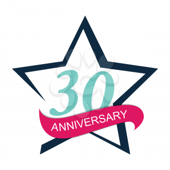 Template Logo 30 Anniversary Vector Illustration EPS10