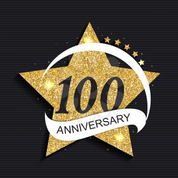 Template Logo 100 Anniversary Vector Illustration EPS10