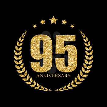 Template 95 Years Anniversary Vector Illustration EPS10