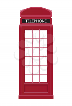 Red Telephone Box Icon Vector Illustration EPS10