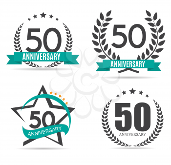 Template Logo 50 Years Anniversary Vector Illustration EPS10